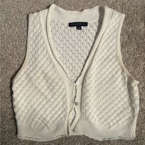 Cotton Candy LA Cream Knit Vest